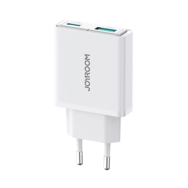 JOYROOM JR-TCF14-WHT 20W PD 3.0 & QC 3.0 Dual-Port USB-Wandladegerät - Weiß