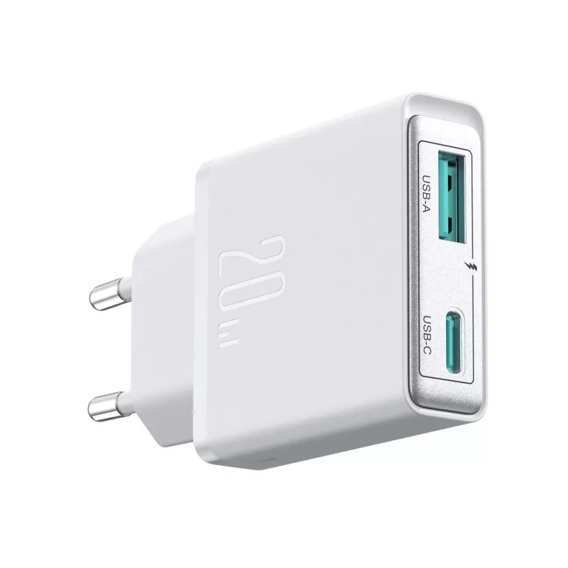 JOYROOM JR-TCF14-WHT 20W PD 3.0 & QC 3.0 Dual-Port USB-Wandladegerät - Weiß