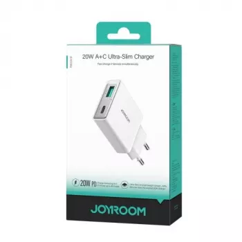 JOYROOM JR-TCF14-WHT 20W PD 3.0 & QC 3.0 Dual-Port USB-Wandladegerät - Weiß