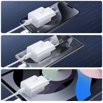 JOYROOM JR-TCF20 20W USB-C-Netzteil mit USB-C auf USB-C-Kabel (1m)