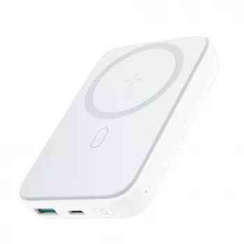 Joyroom JR-W020 20W Mini Magnetische Kabellose Powerbank 10000mAh Weiß mit USB-zu-Type-C 0,25m Kabel