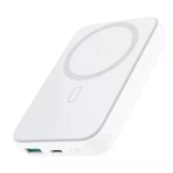 Joyroom JR-W020 20W Mini Magnetische Kabellose Powerbank 10000mAh Weiß mit USB-zu-Type-C 0,25m Kabel