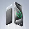 JOYROOM JR-W020 Mini Power Bank 5000mAh 20W USB-A USB-C Wireless Charging - Schwarz + USB-C Kabel