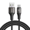 Joyroom Light-Speed Series USB-A auf USB-C Kabel, 100W, 1,2m, Schwarz (S-A25)