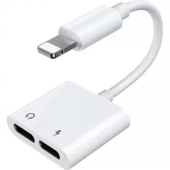 Joyroom Lightning auf 2x Lightning Audio- & Lade-Splitter-Adapter Weiß (S-Y104)