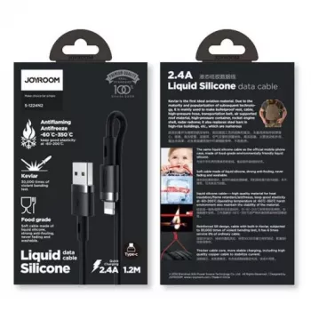 Joyroom Lightning auf USB-A Kabel 2,4A 1,2m Schwarz (S-1224N2)