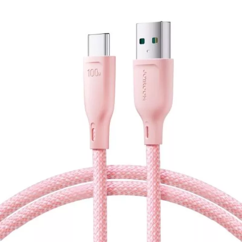 Joyroom Multi-Color Series USB-A auf USB-C Schnelllade- und Datenkabel, 100W, 1m, Pink (S-A34)