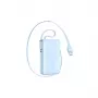 Joyroom Power Bank mit Digitalanzeige, 10000 mAh, 35W PD, integrierten ausziehbaren 2x Type-C Lanyard-Kabeln (0,7m), Blau (JR-PR2L)
