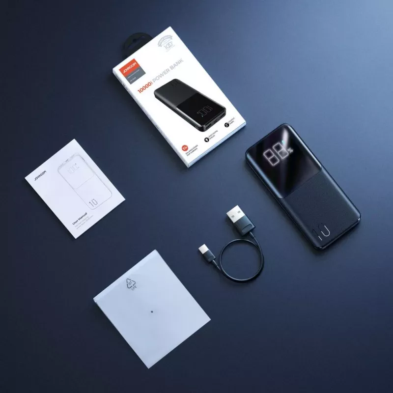 Joyroom Powerbank 15W 10000mAh PD QC3.0 AFC Schwarz (JR-T013)