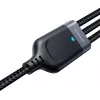 JOYROOM S-1T3018A18 3-in-1 Multi Charging Cable USB-A auf USB-C/Micro-USB/Lightning, 30cm geflochtenes Nylon, 3.5A, Schwarz