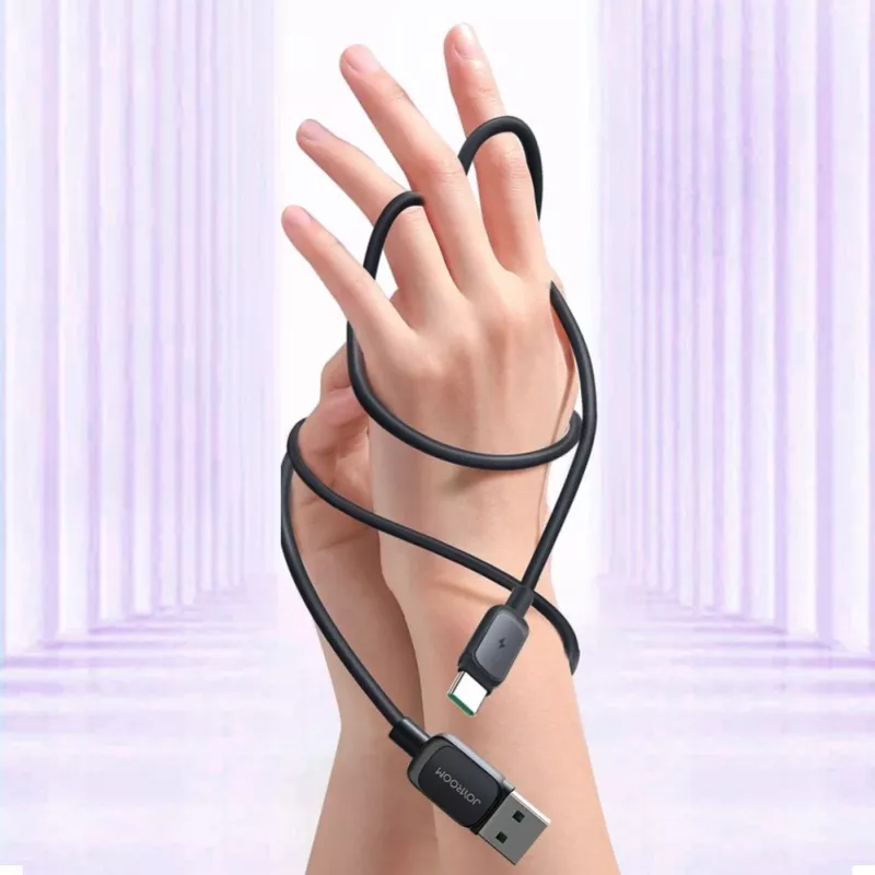 JOYROOM S-AC027A141B 1,2 m USB-A auf Lightning geflochtenes Kabel, Schwarz