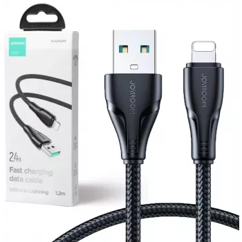 JOYROOM S-UL012A11 USB-A auf Lightning geflochtenes Kabel 1,2 m Schwarz