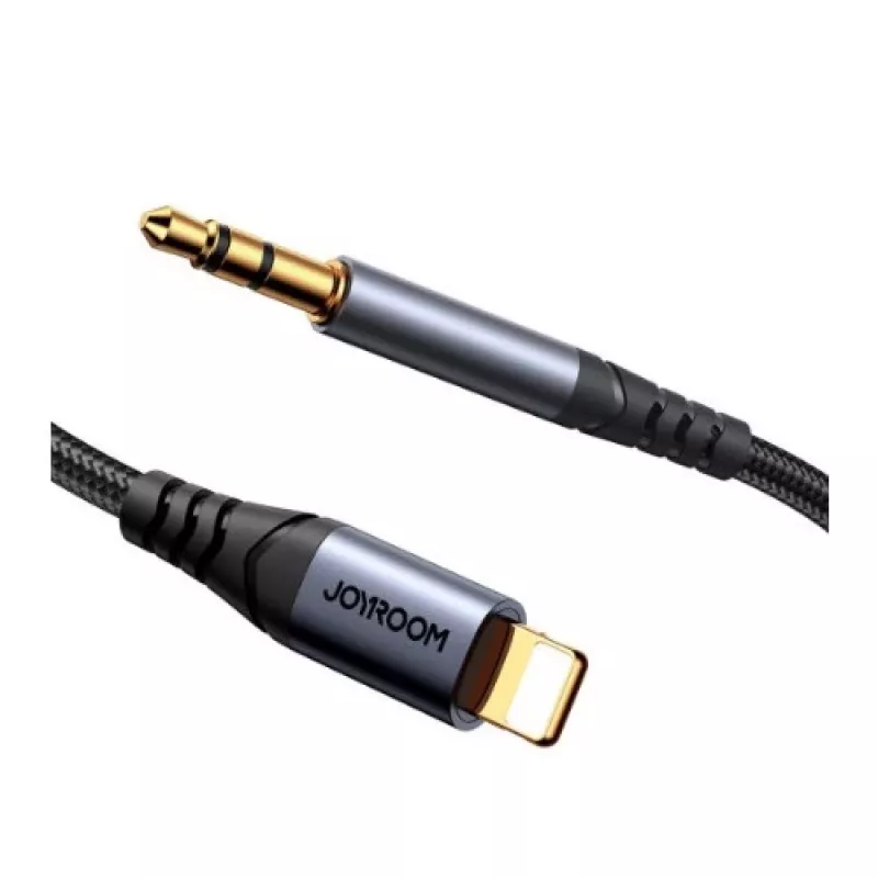 JOYROOM SY-A06 Lightning auf 3,5-mm-Audio-Adapterkabel, 1,2 m, Schwarz
