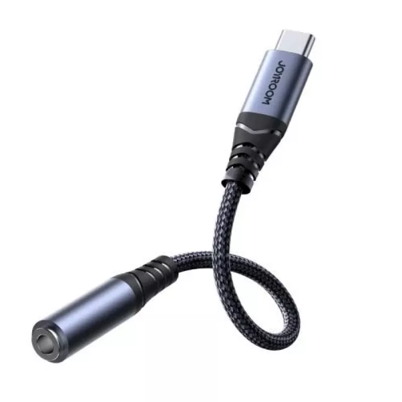 Joyroom SY-C01 USB-C auf 3,5-mm-Audioadapter mit 60-W-PD-Ladefunktion, 0,14 m, Schwarz