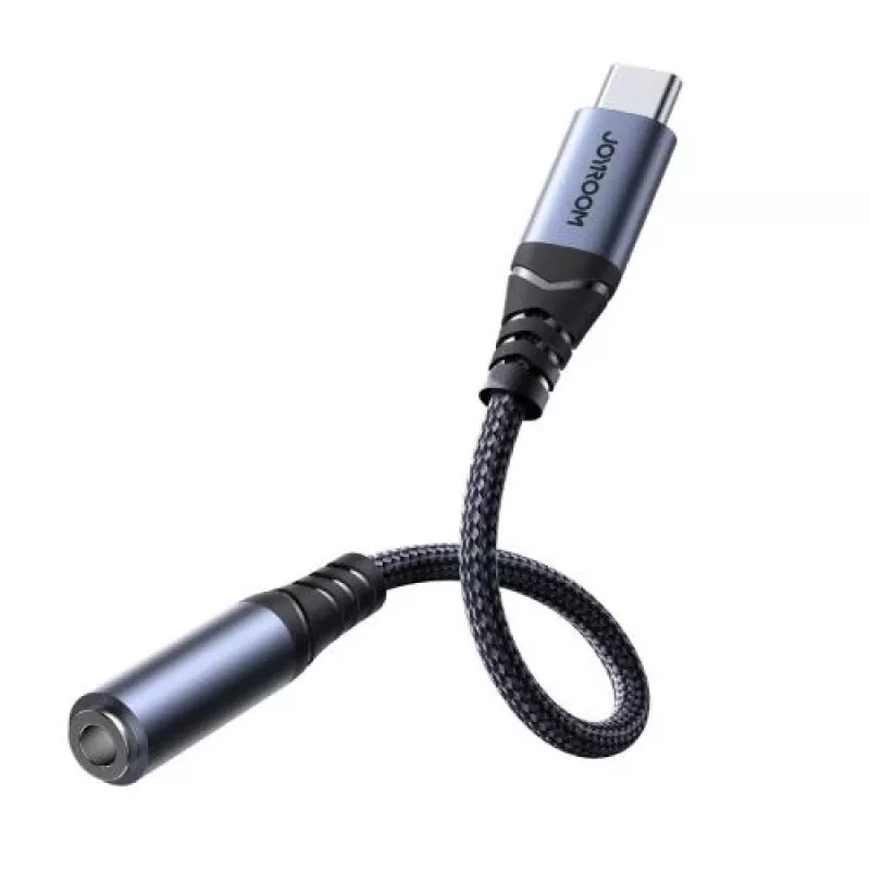 Joyroom SY-C01 USB-C auf 3,5-mm-Audioadapter mit 60-W-PD-Ladefunktion, 0,14 m, Schwarz
