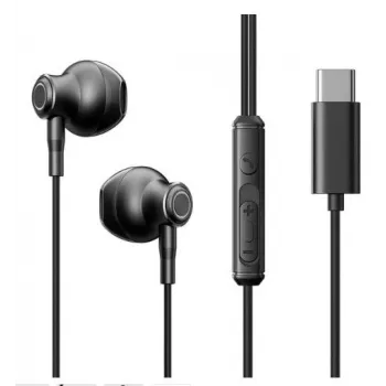 Joyroom TYPE-C Series JR-EC07 USB-C In-Ear Kopfhörer Metall Schwarz