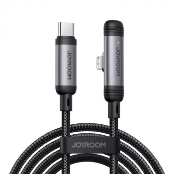 JOYROOM Type-C auf Lightning EnjoyX Series 90° Kabel A56, 30W, 480Mbps, 1,2m, Schwarz (S-A56)