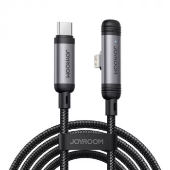 JOYROOM Type-C auf Lightning EnjoyX Series 90° Kabel A56, 30W, 480Mbps, 1,2m, Schwarz (S-A56)
