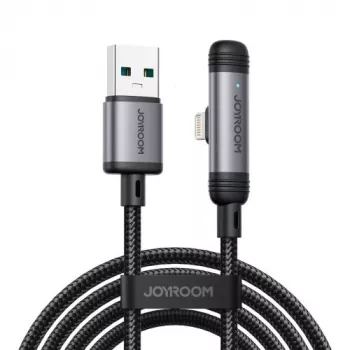Joyroom USB-A auf Lightning EnjoyX Series 90 Grad Kabel A56, 3A, 480Mbps, 1,2m, Schwarz (S-A56)