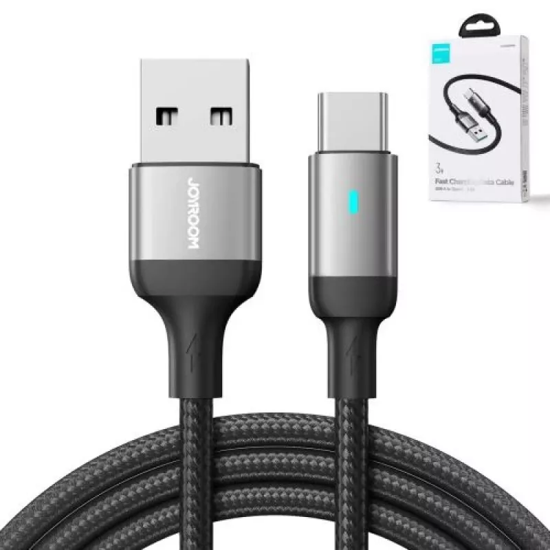 JOYROOM USB-A auf USB-C Datenkabel, 3A, 1,2m, Schwarz (S-UC027A10)