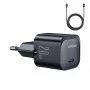 Joyroom USB-C 20W PD Mini Charger mit USB-C auf Lightning Kabel - Schwarz