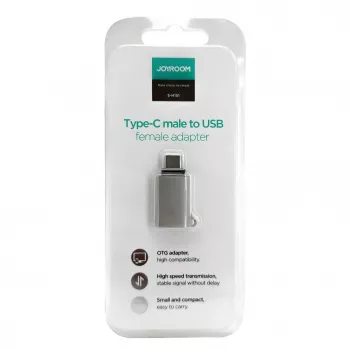 Joyroom USB-C Stecker auf USB-A Buchse Adapter Mini S-H151 Silber