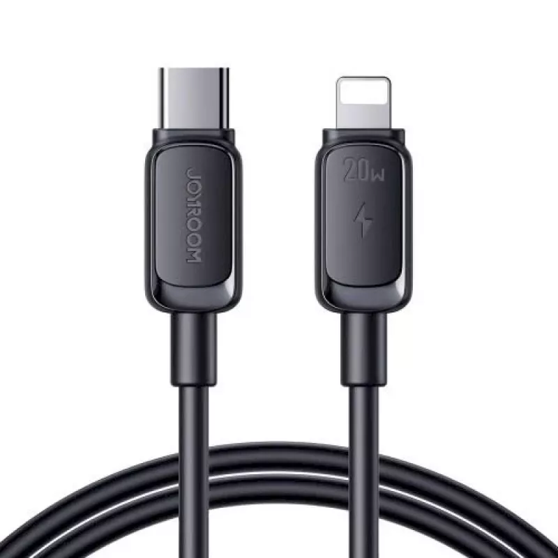 JOYROOM USB-C auf Lightning Kabel Multi-Color Serie A14, 20W, 480 Mbps, 1,2 m, Schwarz (S-CL020A111B)