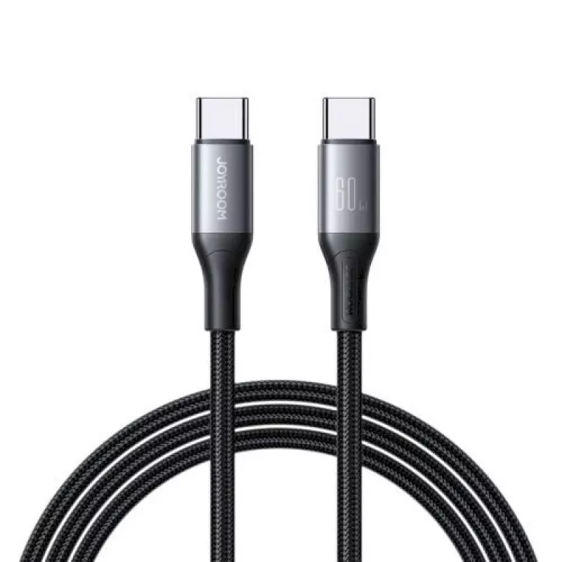 JOYROOM USB-C auf USB-C Flash Series Kabel A28 60W PD Schnellladen 480Mbps Datensynchronisation 2m Schwarz