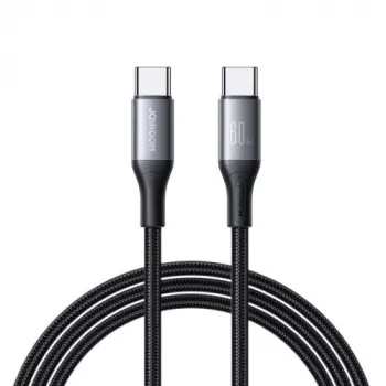 JOYROOM USB-C auf USB-C Flash Series Kabel A28 60W PD Schnellladen 480Mbps Datensynchronisation 2m Schwarz
