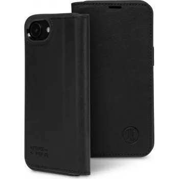 JT Berlin Tegel 360 Echtleder Book Case für Apple iPhone 16e – Schwarz 11170