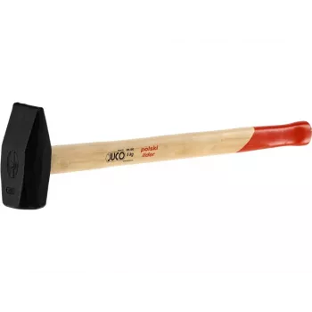 JUCO 31500 Schlosserhammer mit Kreuzpinne, 300 g Kopf, Eschenholzgriff, DIN 1041