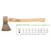 JUCO 33007 Axt-Werkzeug - 600g geschmiedeter Kohlenstoffstahlkopf, 360mm Holzstiel