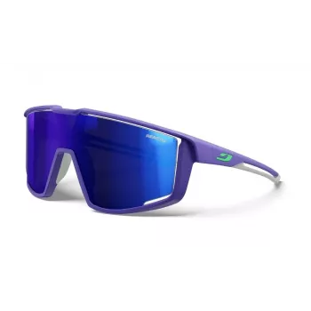 Julbo Fury Sportsonnenbrille - Spectron 3CF Kategorie 3, schwarzer Rahmen, Smoke Flash Linse (M)