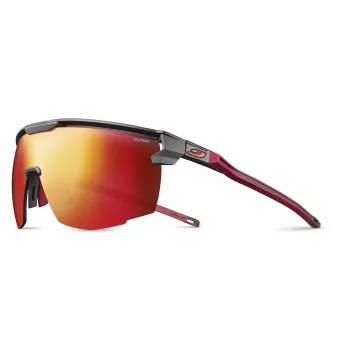 Julbo Ultimate SP3CF Sonnenbrille - Spectron 3 CF Gläser, Kategorie 3, Schwarz/Rot Rahmen
