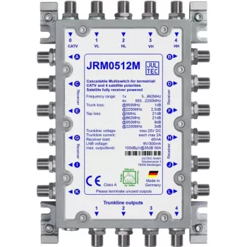 JULTEC JRM0512M 12-fach SAT/IF Multischalter mit Terrestrischeingang