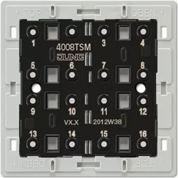 Jung 4008 TSM Tastermodul, 1-polig, 250 V AC, 10 A, Schraubklemmen, Unterputz, Weiß