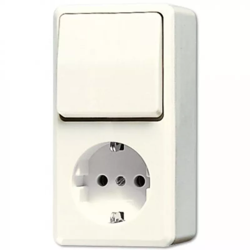 JUNG 676A Schuko Steckdose Typ F Elfenbein