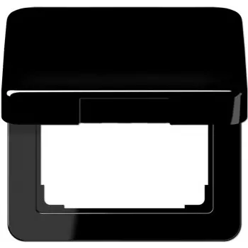 JUNG CD590KLSW Klappdeckel-Abdeckplatte 50x50 mm Schwarz Glänzend für CD 500 Serie