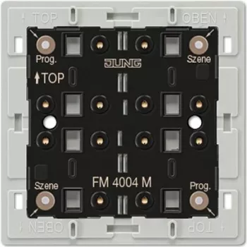 JUNG FM4004M Funk-Wandsendermodul, 4-Kanal, EnOcean 868,3 MHz, batterielos