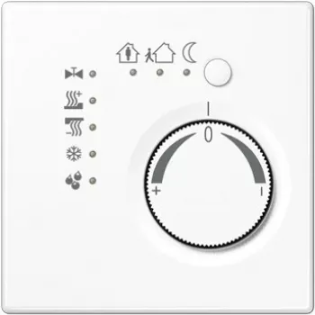 JUNG KNX Raumtemperaturregler stetig mit integriertem Busankoppler, LS-Design, Alpinweiß LS2178WW
