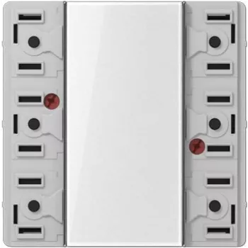 JUNG LS 5073 TSM Taster-Einsatz, 3-fach, 10A 250V, Alpinweiß