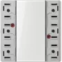 JUNG LS 5073 TSM Taster-Einsatz, 3-fach, 10A 250V, Alpinweiß