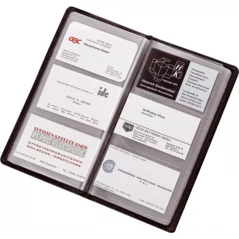 Jüscha 41006 Leder Präsentationsmappe A4 Schwarz mit Schnallenverschluss