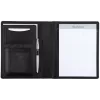 JÜSCHA Alassio Bormio Schreibmappe A5 Nappa Leder Schwarz mit Notizblock und Stift 43008