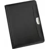 JÜSCHA Alassio MARES I Schreibmappe DIN A4 mit Taschenrechner, Notizblock, Kartenfächern, Stiftschlaufe, FINEtouch Lederimitat, Schwarz 96086-1