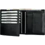 JÜSCHA Alassio Herren Leder-Geldbörse mit RFID-Schutz, Schwarz 42006