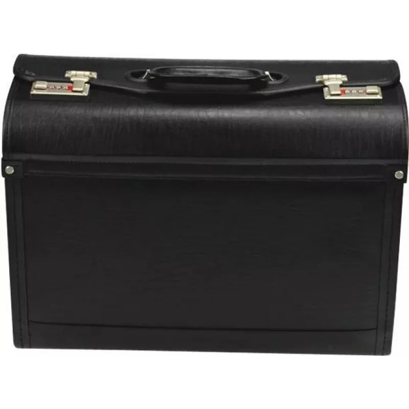JÜSCHA Alassio Pilotenkoffer Kunstleder Schwarz 28L 15,6 Zoll Laptop 45028