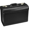 JÜSCHA Alassio Pilotenkoffer Kunstleder Schwarz 28L 15,6 Zoll Laptop 45028