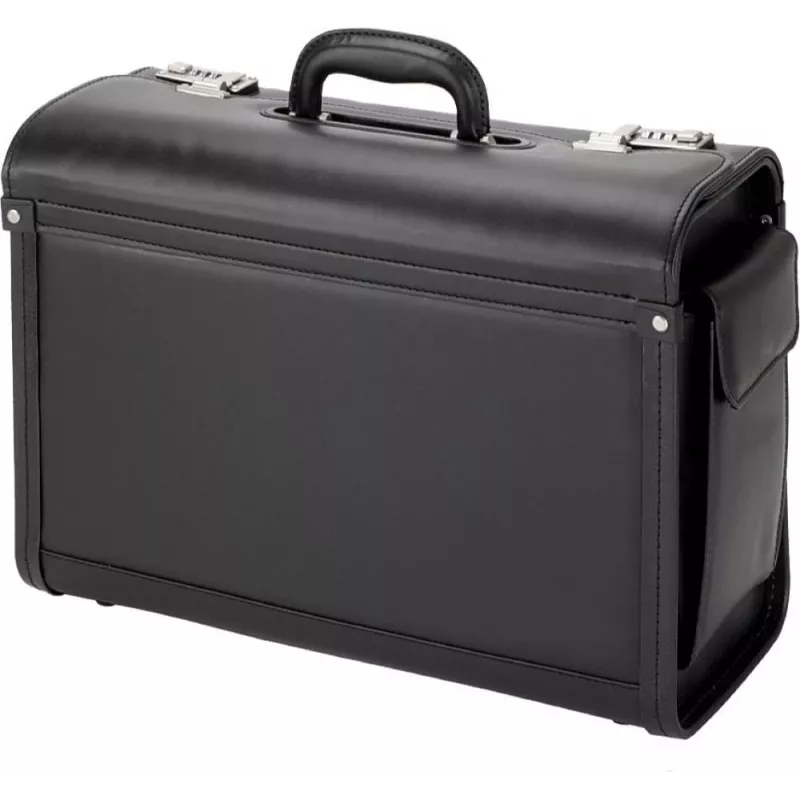 JÜSCHA Alassio Pilotenkoffer Kunstleder Schwarz 28L 15,6 Zoll Laptop 45028