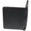 JÜSCHA RIMINI Reißverschluss-Konferenzmappe A4 Kunstleder Schwarz mit Notizblockfach, Kartenfächer, Stiftschlaufe, Smartphone-Tasche